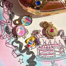Anime Sailor Moon Luna Pendant Charm Beads For Pandora Bracelet Bangle European Jewelry Sailor Fans Collection Women Girl Gifts 