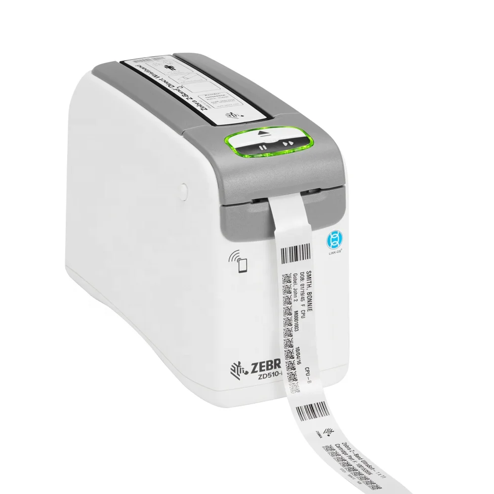 

Wristband printing solution Healthcare Zebra ZD510-HC direct thermal wristband printer