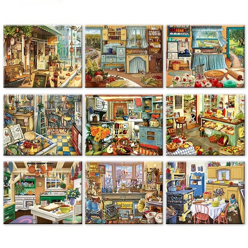 

Diy painting by numbers Store Landscape poster DIY Acrylic Kits Paintings Home Decor Oil Painting