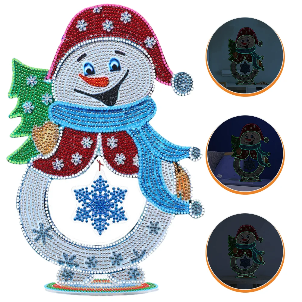 

Christmas Xmasart Rhinestone Painting Snowman Ornament Stockingtabletop Ornamentskit Statue Picture Making Crafts Decoration