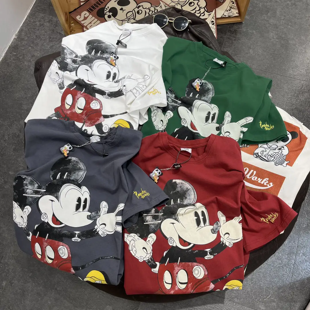 

Женская Винтажная футболка с коротким рукавом, с изображением Микки Мауса