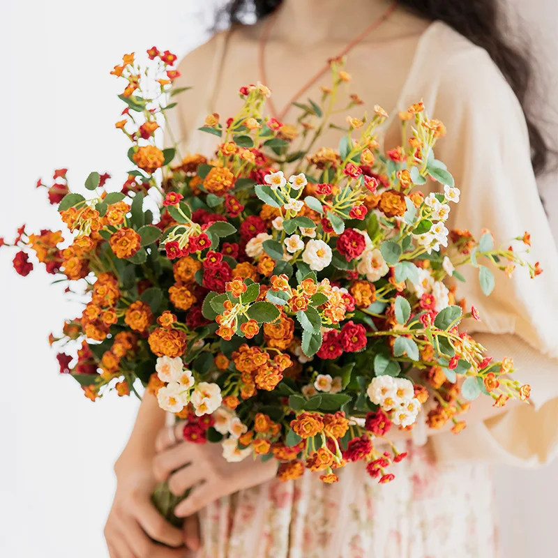 

Handmade Plastic Artificial Flowers Multicolor Living Roombalcony Home Garden Decoration Fake Plants Flower Arrangement Supplies