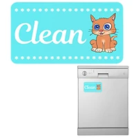 cleaning tips cleanliness signs hotel magnetic sign acrylic kitchen dishwasher magnet clean dirty sign home room decoration