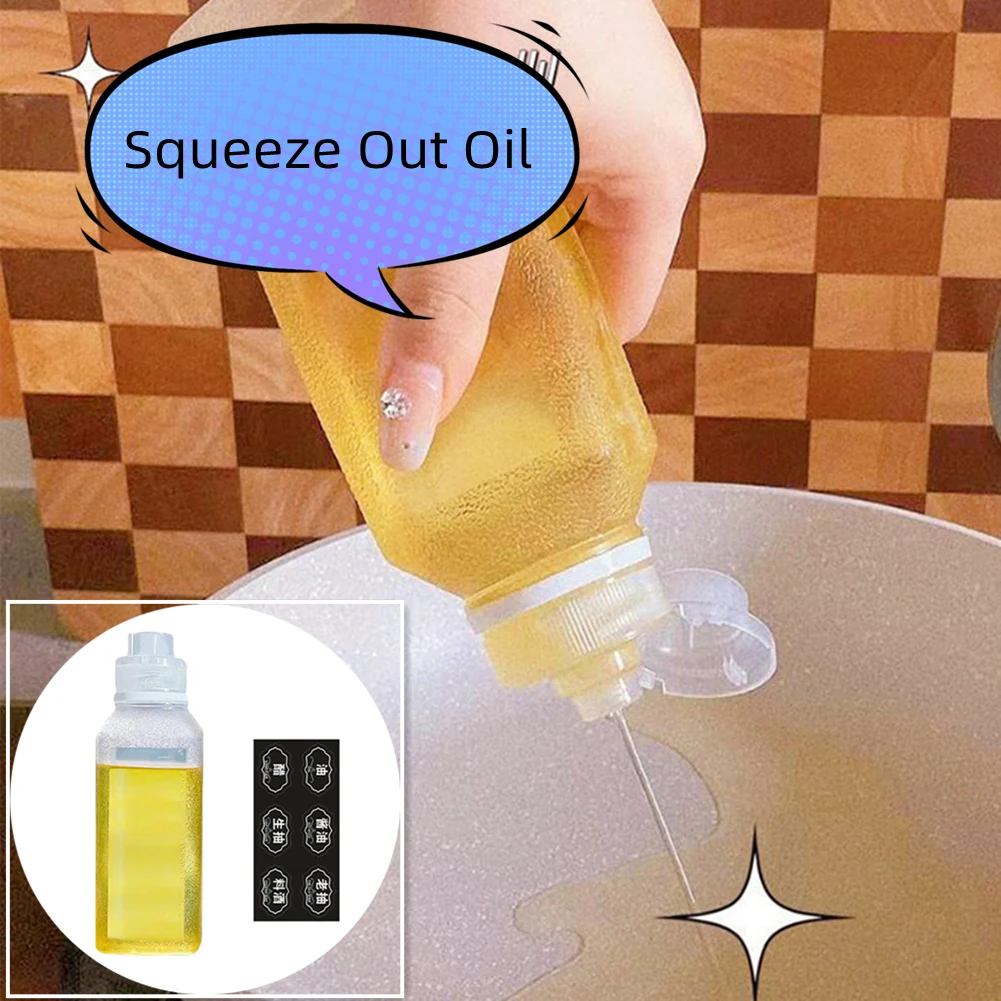 

1 Pcs Kitchen Squeeze Oil Bottle Dispenser Leak Proof Oil Spray Pot Vinegar Soy Sauce Household Seasoning Condiment Fuel Saving