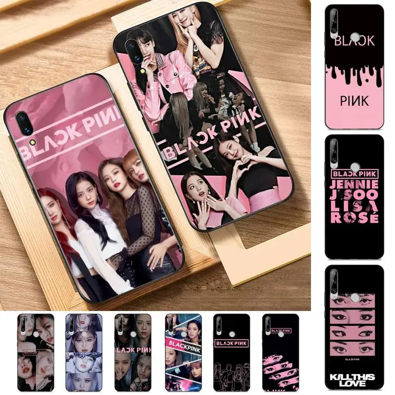 

B-BLACK P-PinkS K-Kpop Phone Case For Huawei Y9 6 7 5 Prime Enjoy 7s 7 8 plus 7a 9e 9plus 8E Lite Psmart Shell
