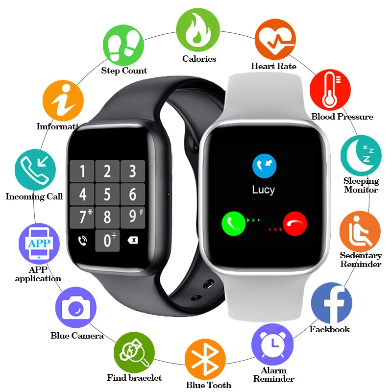 

T500 Smart Watch Women Men Bluetooth Call Fitness Tracker Watch 44mm Smartband Touch Screen Wristwatch Smartwatch All Compatible