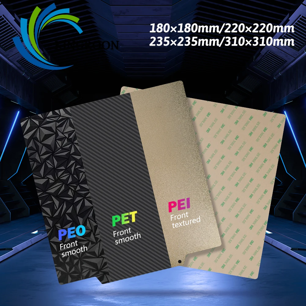 

Newest PEO+PEI PET+PEI Sheet Double Side Heat Bed 180/220/235/310/mm PEI Magnetic Base Build Plate 3D Printer For ender 3/5 CR10