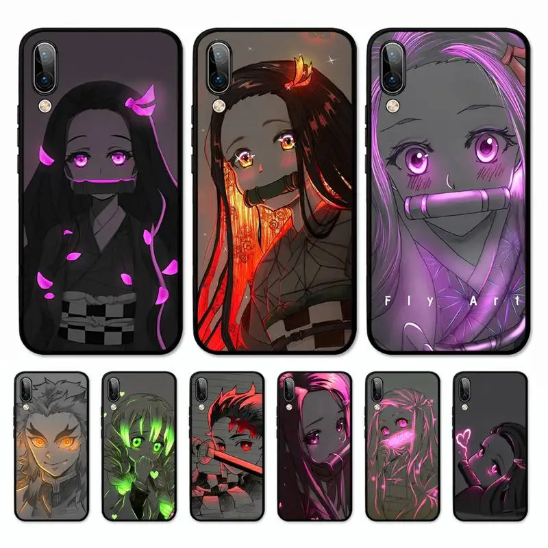 

Anime Demon Slayer Phone Case for Vivo Y91C Y11 17 19 17 67 81 Oppo A9 2020 Realme c3