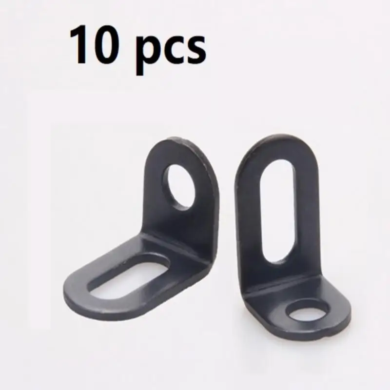 

10pcs Metal Corner Braces Brackets Right Angle L Shape Brace Bracket Black
