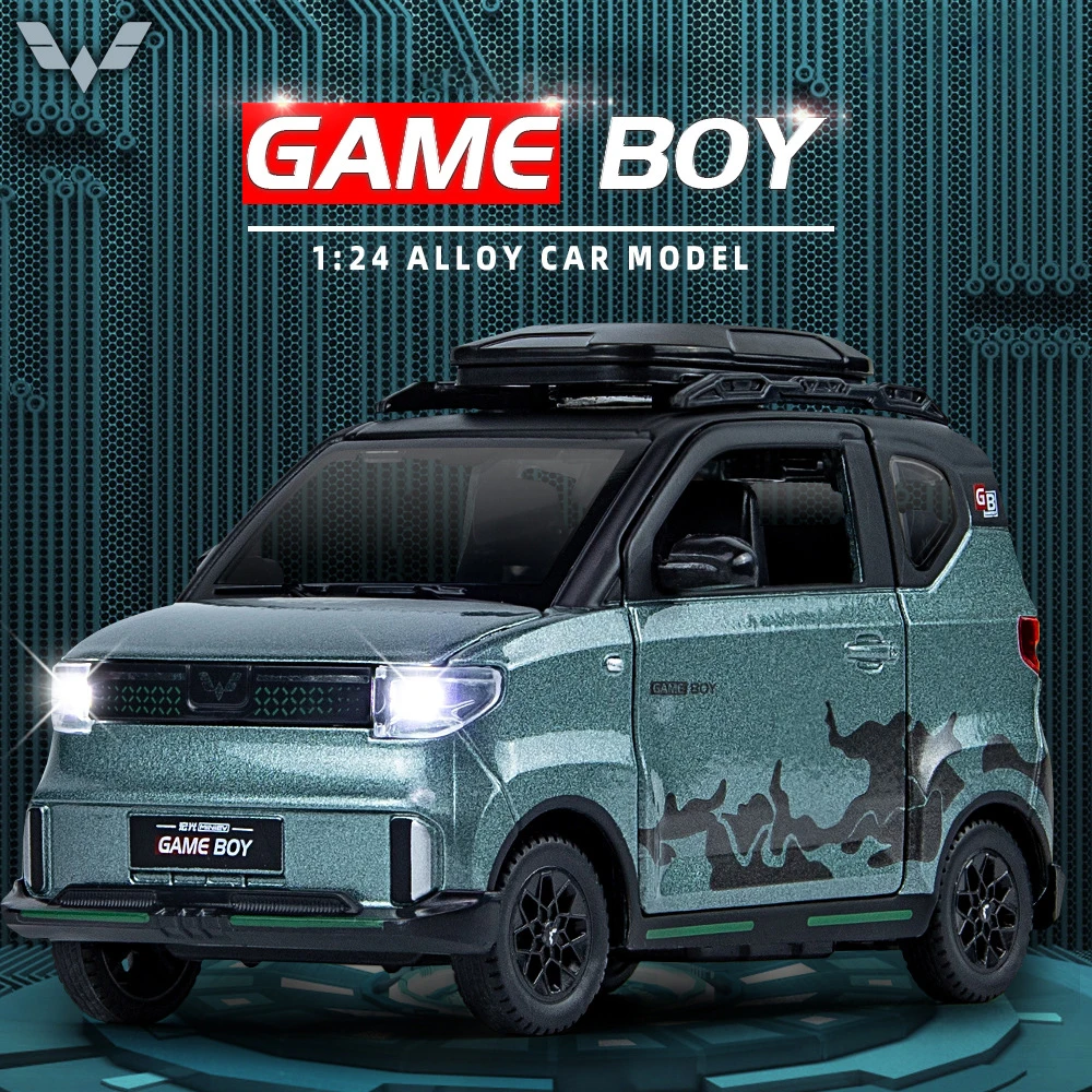 

1:24 WuLing MINI EV GAME BOY Alloy Model Car Toy Diecasts Metal Casting Sound and Light Car Toys For Children Vehicle