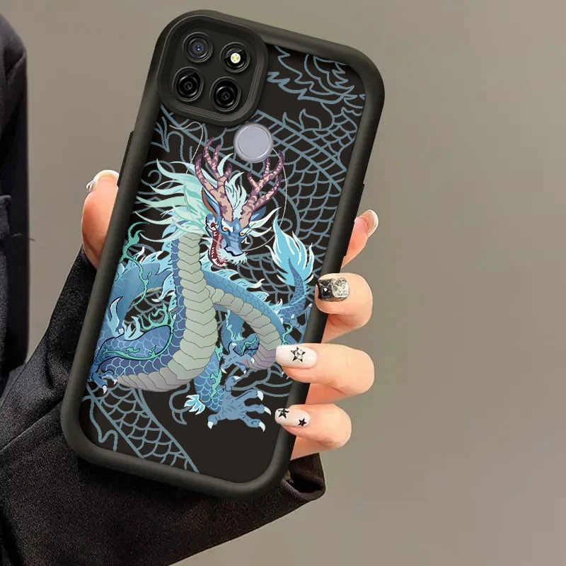 Чехол-накладка силиконовый с рисунком дракона для Oppo Realme C12 C25 C25s Narzo 30A C 25 25S