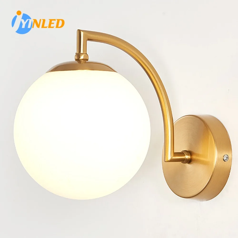 

Настенные лампы в скандинавском стиле, комнатные декоративные светильники для гостиной, спальни со стеклянными шариками, настенное бра для домашнего освещения