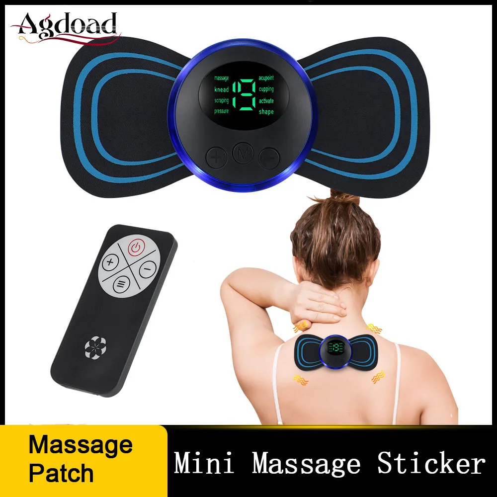 

5Pcs EMS Electric Pulse Neck Massager Cervical Massage Patch Neck Back Sticker Muscle Stimulator Portable Relief Pain Relax
