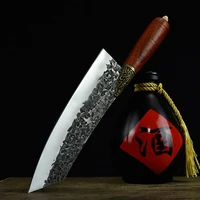 longquan kitchen knives copper decor handmade forged 8 5 inch sharp slicing kiritsuke barbecue cleaver pro sashimi sushi knife