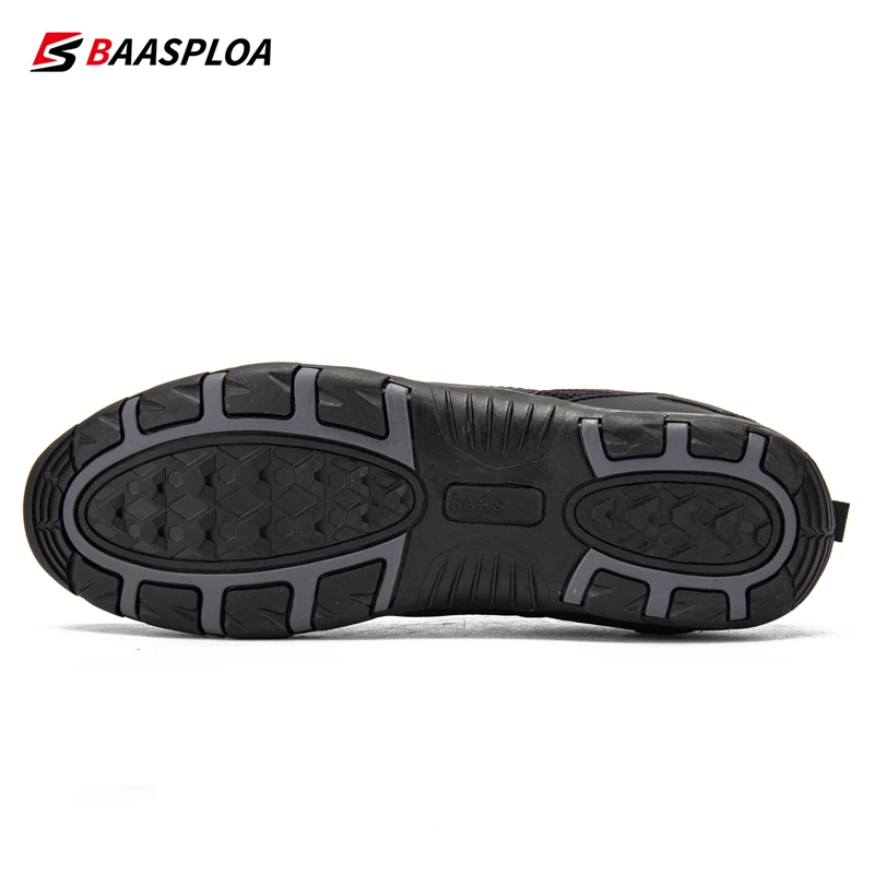 2023 Baasploa Men Hiking Shoes Breathable Outdoor Sneakers Non-Slip Wear-Resistant Sport Shoes for Men New Arrival Free Shipping