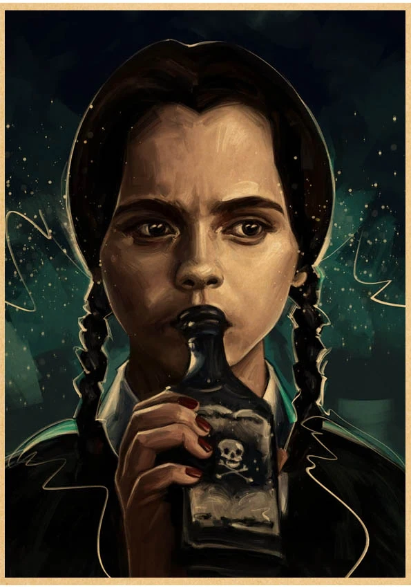 Среда addam Terror американская ТВ-игра постер из крафт-бумаги ретро-комната украшение