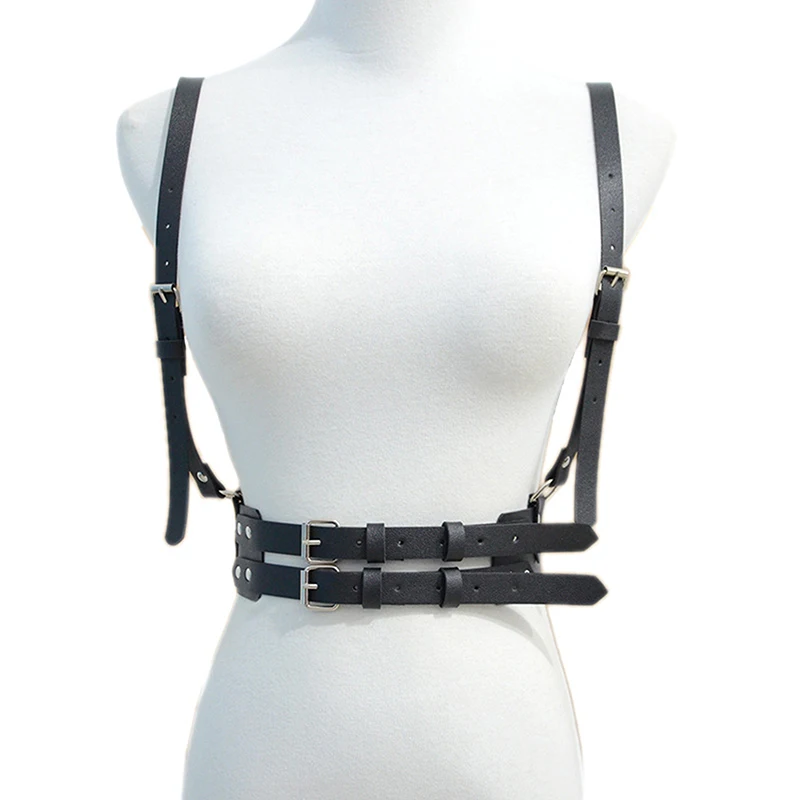 

Fashion Trend Women Men Gothic Handmade PU Leather Harness Belts Body Bondage Waist Straps Punk Rock Stylish Accessories