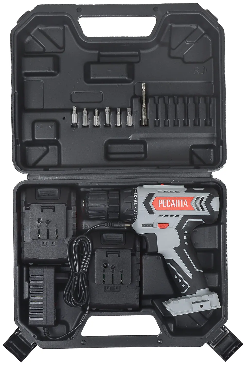 Дрель-шуруповерт Ресанта ДА-18-2ЛК Серо-черный | Инструменты