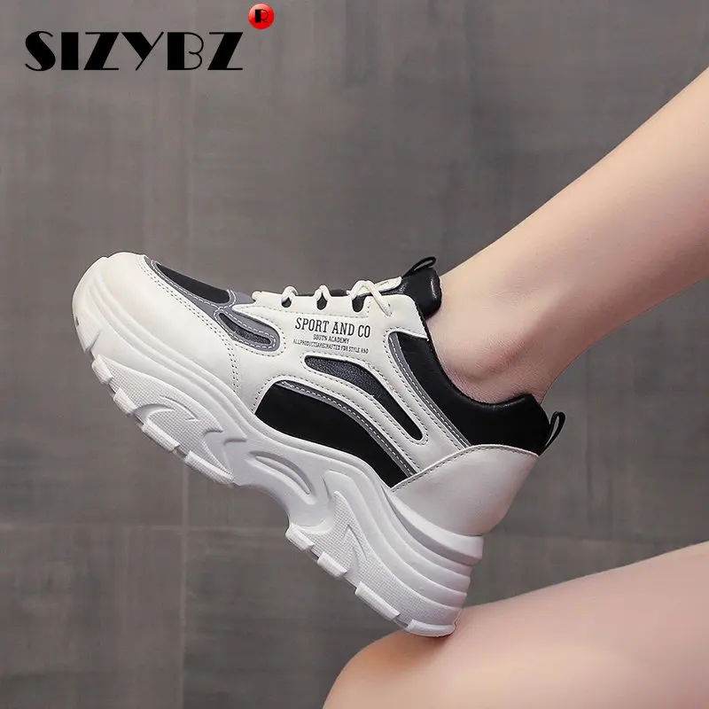 

New Summer Shoes Woman Sneakers Flat with Casual Student Shoes Thick Bottom Sneakers Comfortable Breathable Platform Shoes