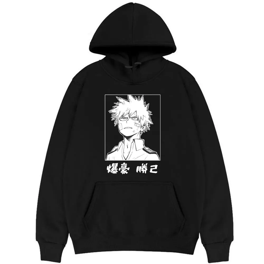 

Толстовка с капюшоном для мужчин и женщин, мультяшная модная худи с принтом японского аниме «Моя боку», «Моя геройская Академия», Katsuki Bakugou