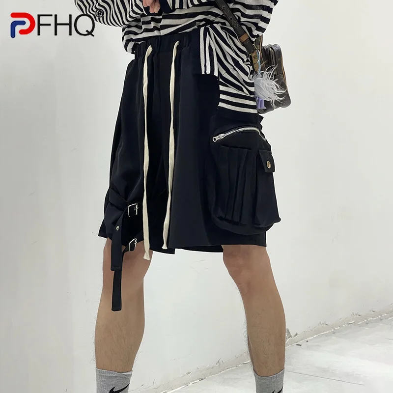 

PFHQ Trendy Pockets Baggy Niche Design Men's Casual Pants Street Wear High Quality Original 2023 Summer Trendy Shorts Jogger New