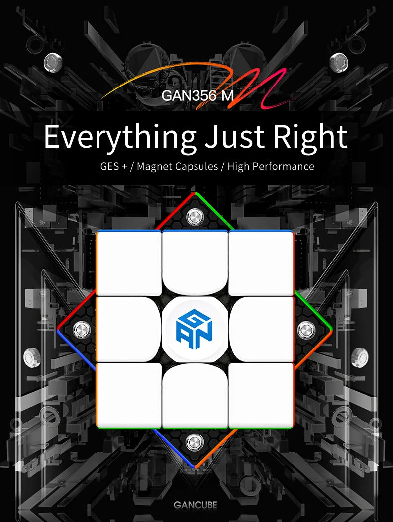 Gan 356 M 3x3x3 неокуб волшебный Магнитный куб GAN RS кубик рубика Профессиональный GAN356
