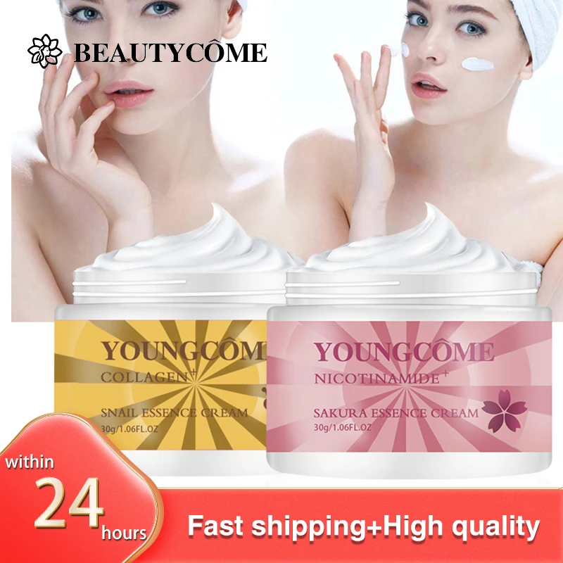 

YOUNGCOME Face Cream Vitamin C Day Cream 30g Face Hyaluronic Acid Moisturizing Sakura Anti-Aging Snail Repairing Cream Skin Care