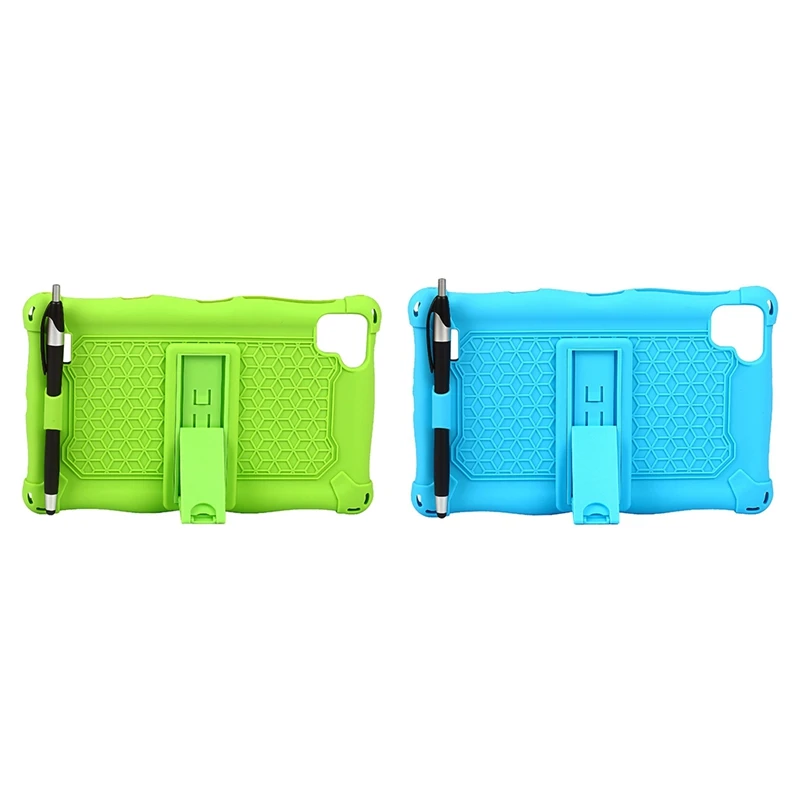 

2 Set Case For Teclast P80 P80X P80H 8Inch Tablet Anti-Drop Silicone Case For Samsung T290/T295/T297, Green & Light Blue