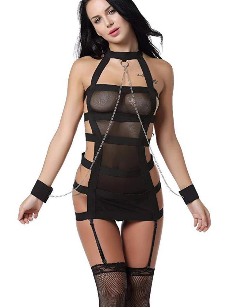 

Новое Стильное забавное нижнее белье, сексуальные сетчатые бретельки, удобное цельнокроеное платье, Наслаждайтесь любовью.