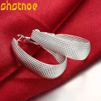 925 sterling silver u shaped weave earrings for women party engagement wedding gift fashion jewelry