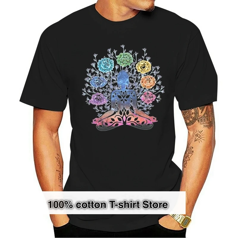 Womens T-Shirt Flower Buddha Chakra Meditation India Print Ts1743 Plus Size Clothing Tee Shirt |