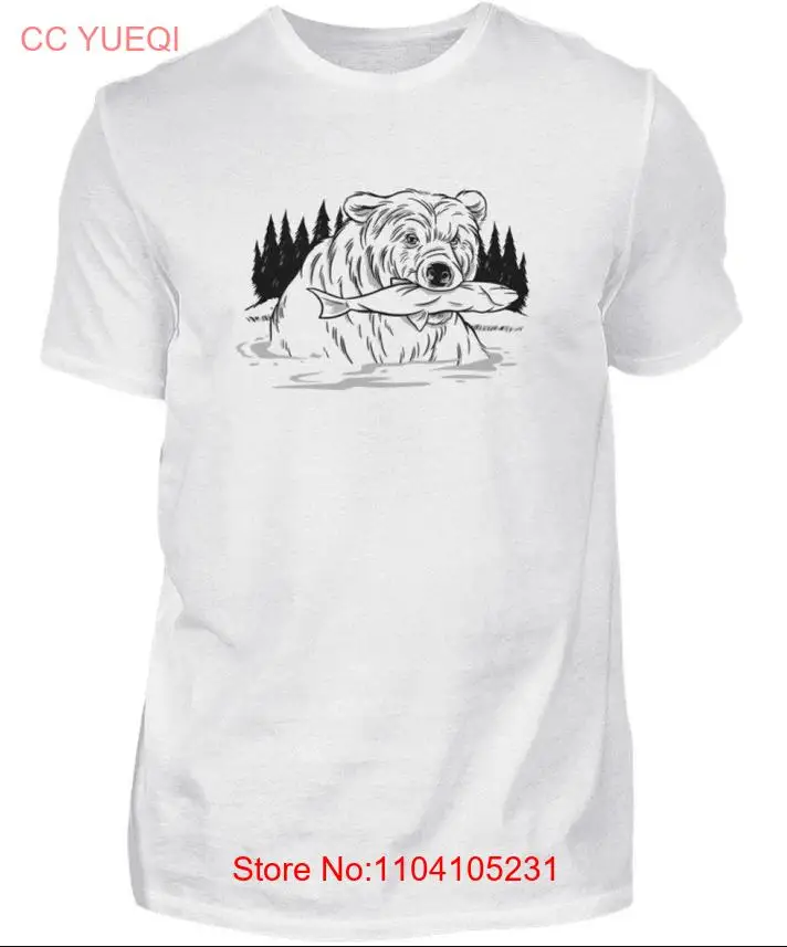 Мужская футболка с медведем и рисунком природы мужская рубашка принтом диких