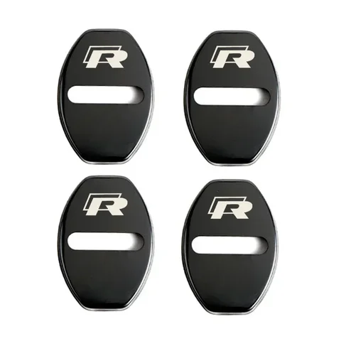 Защитный чехол с пряжкой дверного замка для Volkswagen Rline Logo Golf 5 6 7 Polo Jetta Beetle CC Tiguan Touareg GTI Passat B5 B6