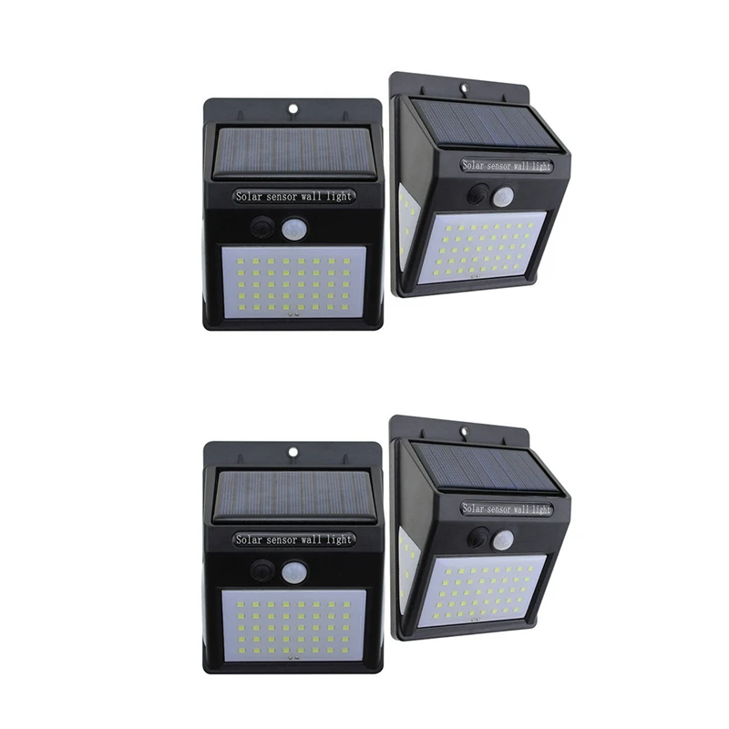 

4Pcs Solar Lights Outdoor 3 Modes,50 LED Solar Security Light With Motion Sensor,IP65 Waterproof Solar Powered Lights