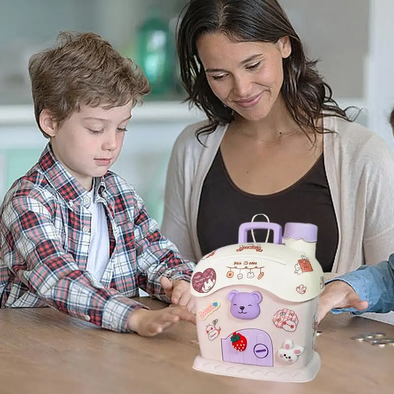 Домик для монет Shpae большой банк с хранилищем ключей декоративный котелок