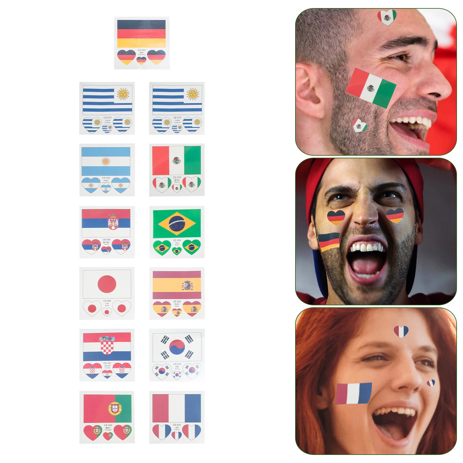 

Stickers Flag World Face Match Decals Footballcountry Flags National Sticker Map Adhesive Passport Travel Self Cup Soccer