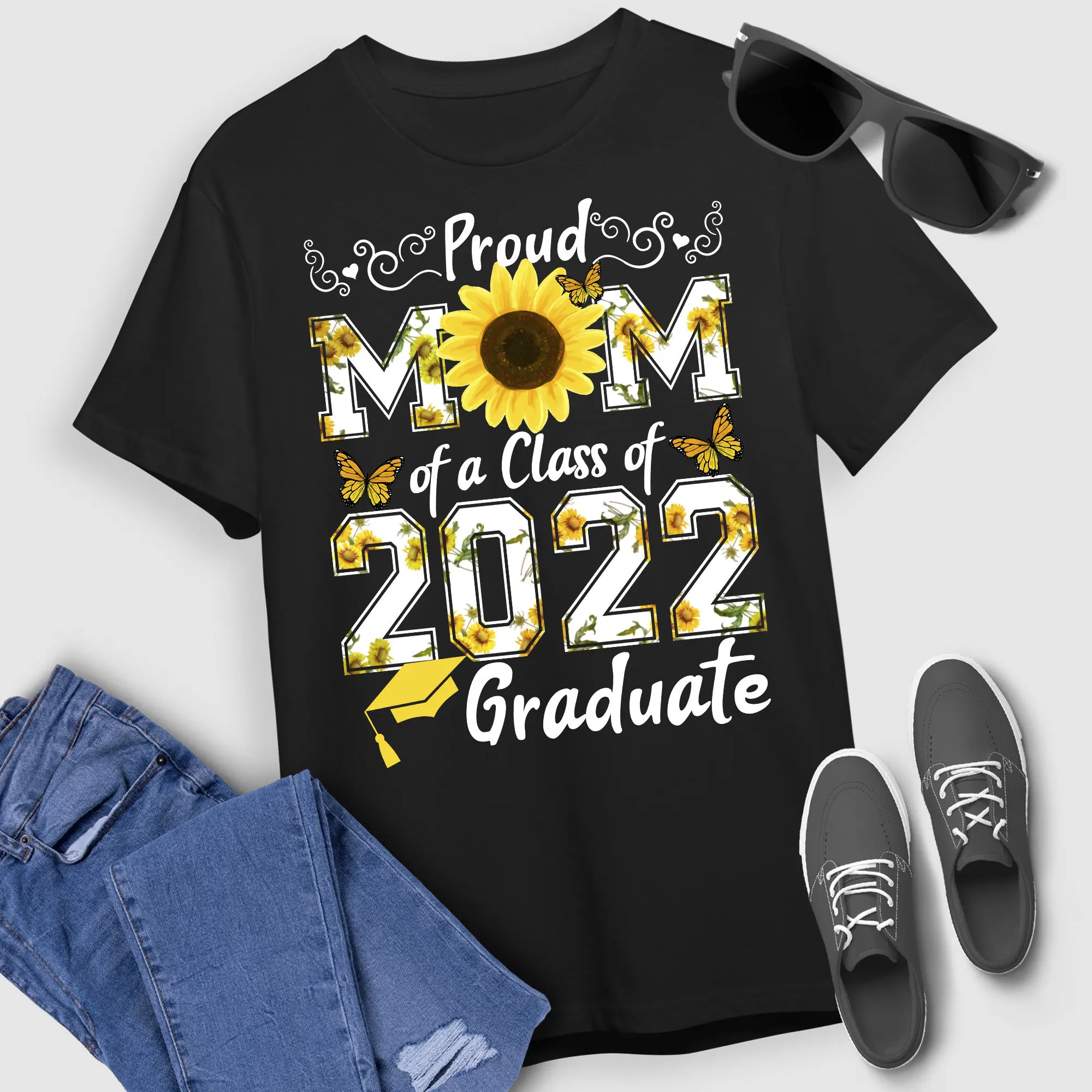 Женская футболка для матери градиента класс 2022