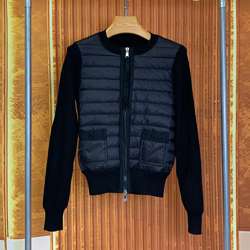 

High End Design Women's Warm And Light Knit Down Jacket Slim Fashion Coat