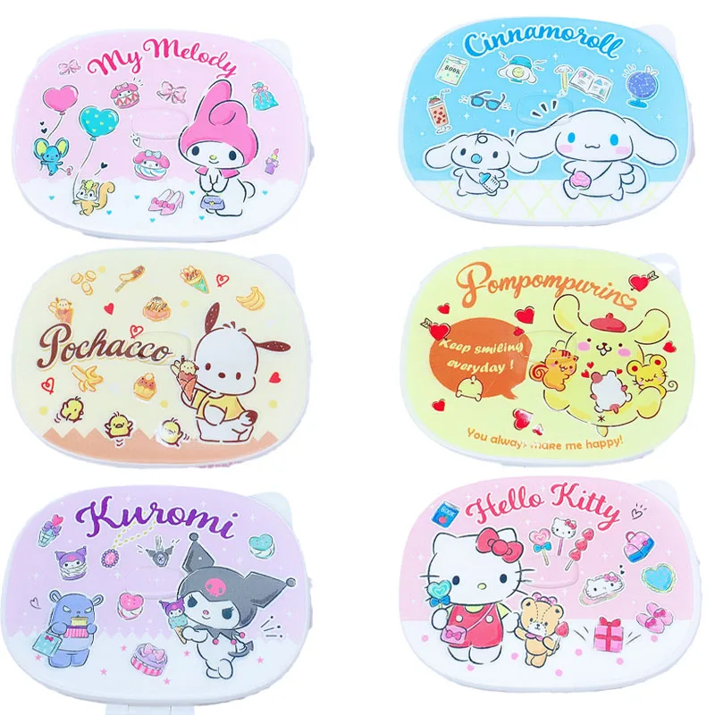 

Sanrios Cinnamoroll Kuromi My Melody Anime Kawaii Dresser Storage Box One-Piece Cartoon Cute Student Make-Up Home Makeup Mirror
