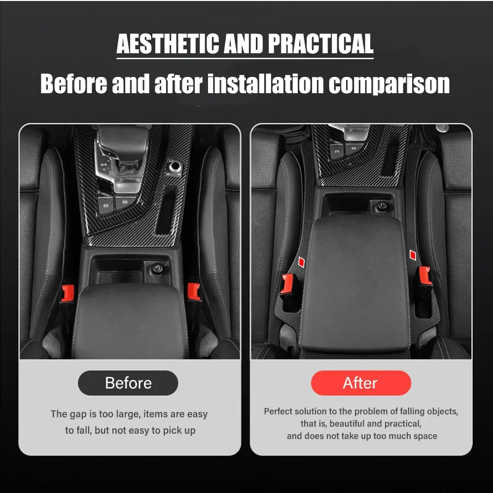 2 шт. для Audi S1 S3 S4 S5 S6 S8 наполнитель зазора на сиденье автомобиля полоска с боковым