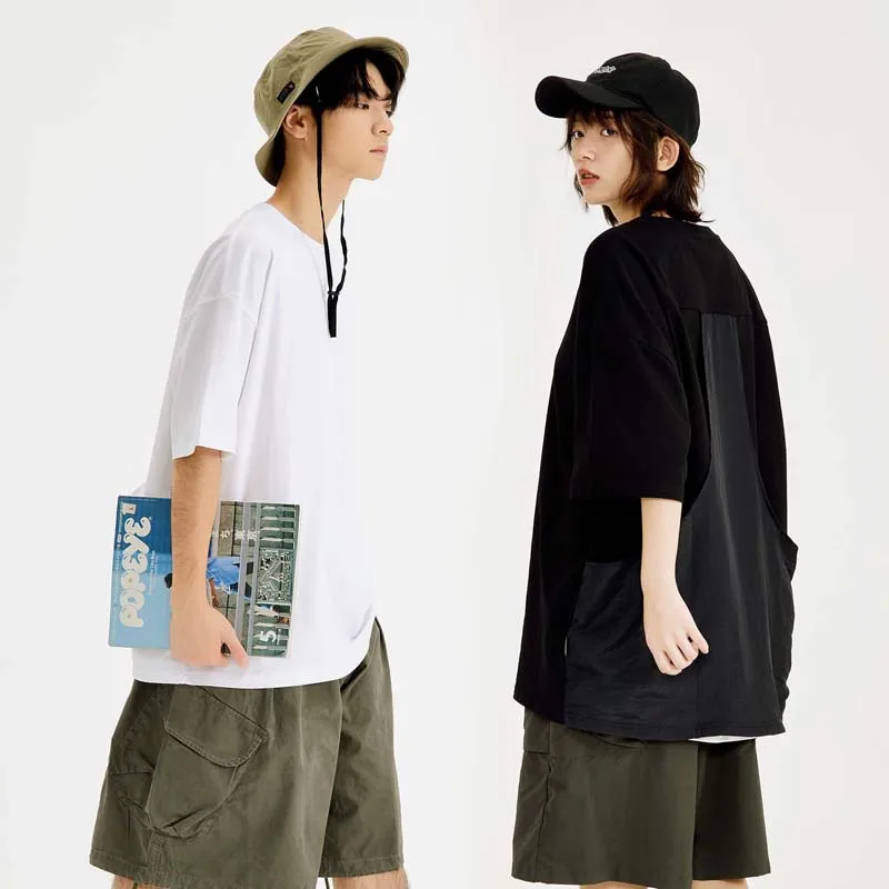 

Men Women Japanese Streetwear Fashion Loose Casual Short Sleeve T-shirt City Boy Girl Oversize Hip Hop Tees Shirts Couple Tshirt