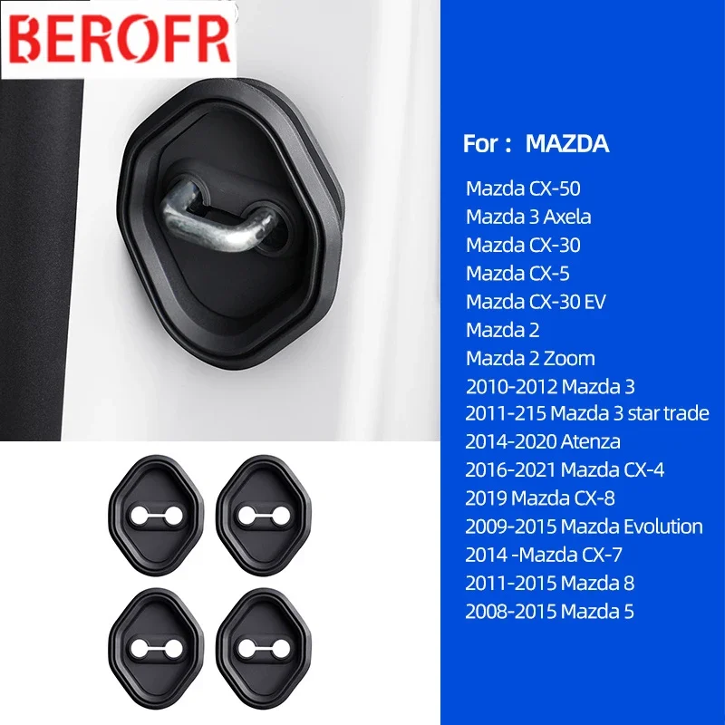 

4 шт., силиконовые накладки на дверные замки для Mazda 2 3 6 DJ BM BP GJ CX3 CX-5 CX5 CX 5 CX7 CX9 MX5