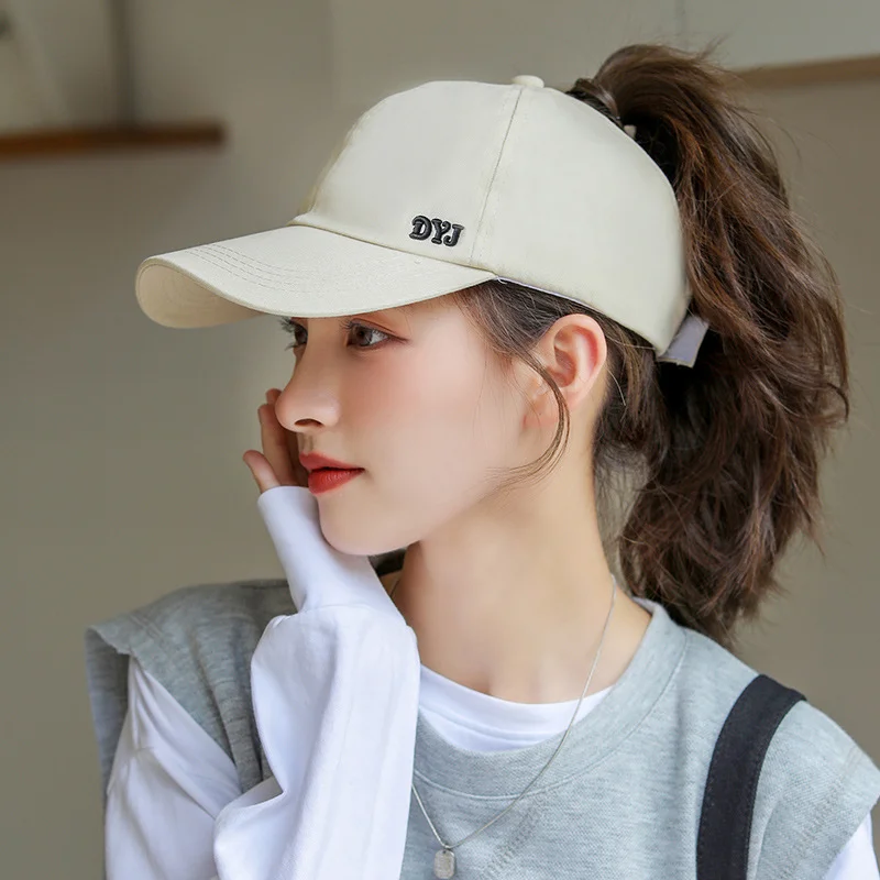 

Summer Wide Brim Sunhat Women Foldable Adjustable Outdoor Beach Bucket Hat UV Protection Visors Fisherman Ponytail Caps