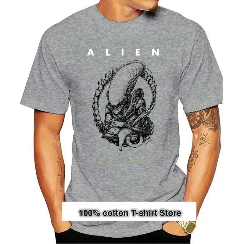 

Camiseta a la moda para hombres, camisa de Alien de algodón puro, ropa de calle de verano, nueva