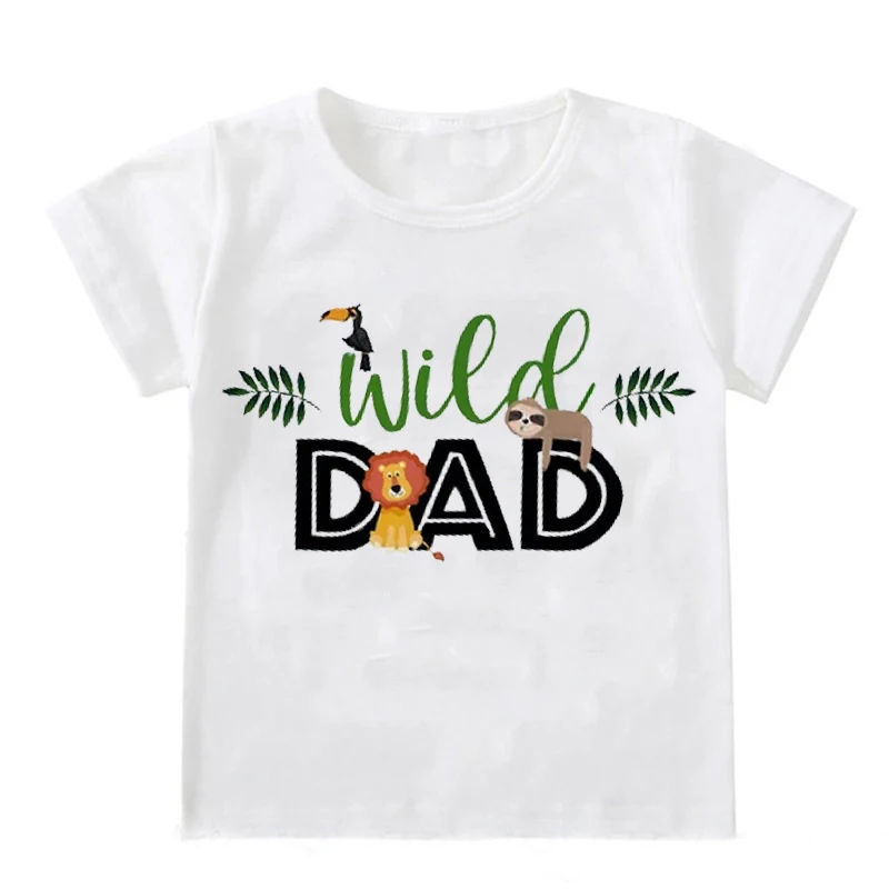 Одинаковая футболка для всей семьи с коротким рукавом принтом диких пап мама