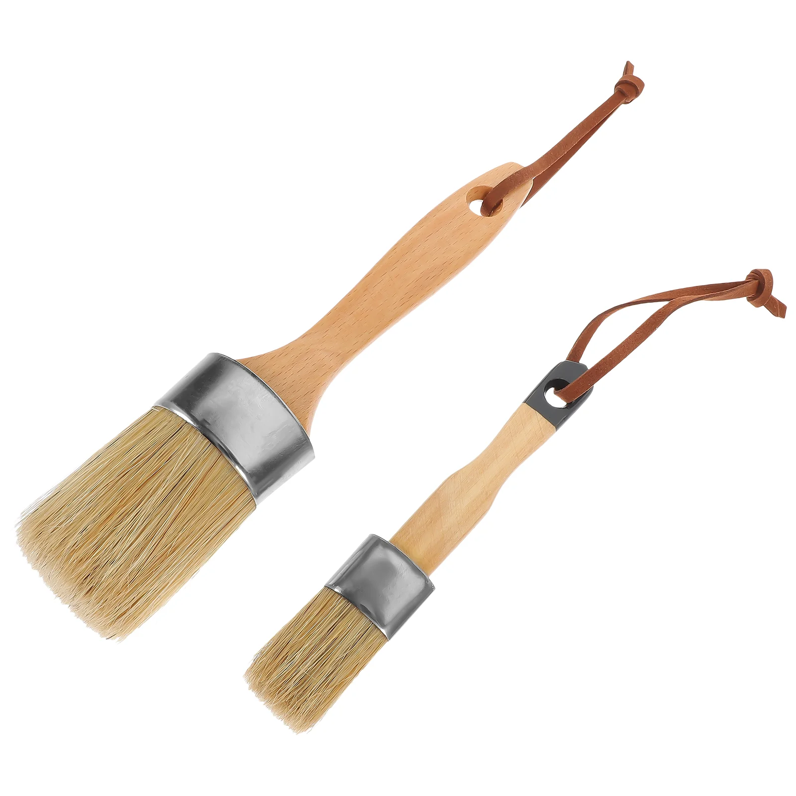 

2 Pcs Durable Chalk Paint Brush Piece Set Oil Brushes Deck Applying Stain Bristles Furniture