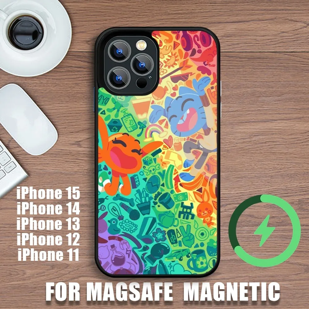 Мультяшный удивительный мир G-Gumball чехол для телефона iPhone 11 12 13 14 15 Plus Pro Max