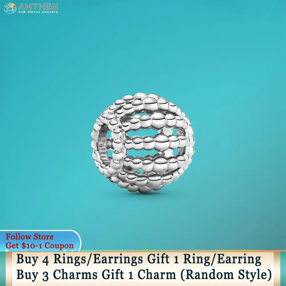 

Ahthen S925 Sterling Silver Beads Silver Openwork Charms fit Original Pandora Bracelets for Women Jewelry Making Birthday Gift