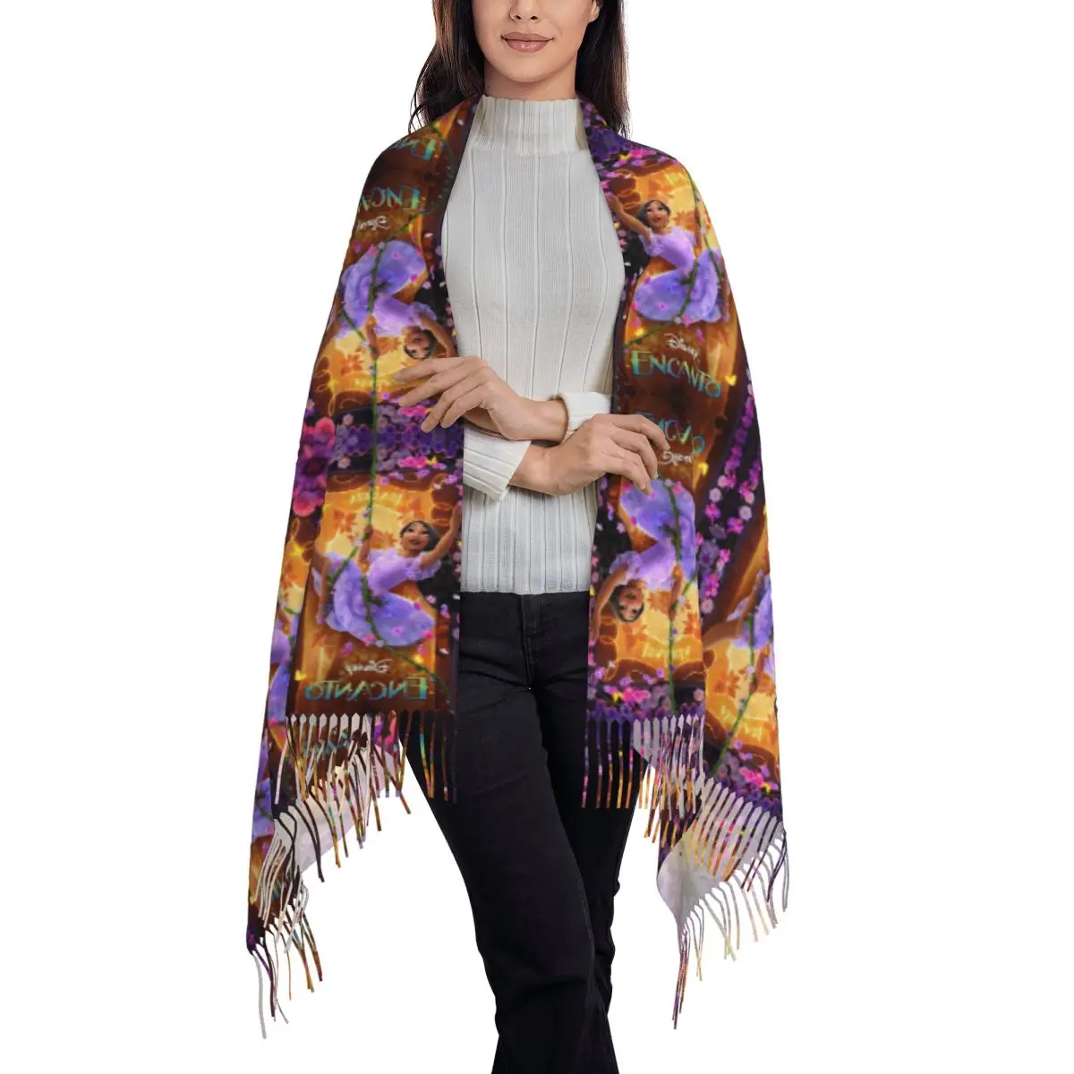 Шарф с принтом на заказ унисекс зимние теплые шарфы шали