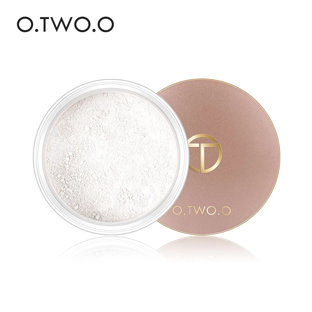 

O.TWO.O Smooth Matte Loose Powder Makeup Transparent Finishing Powder Waterproof For Face Finish Setting With Cosmetic Puff